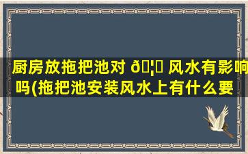 厨房放拖把池对 🦈 风水有影响吗(拖把池安装风水上有什么要 🐵 求)